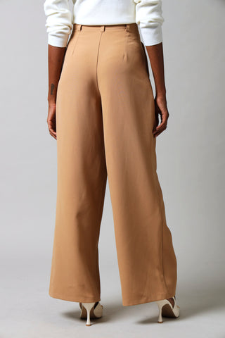 Wide Leg Pants - Tan