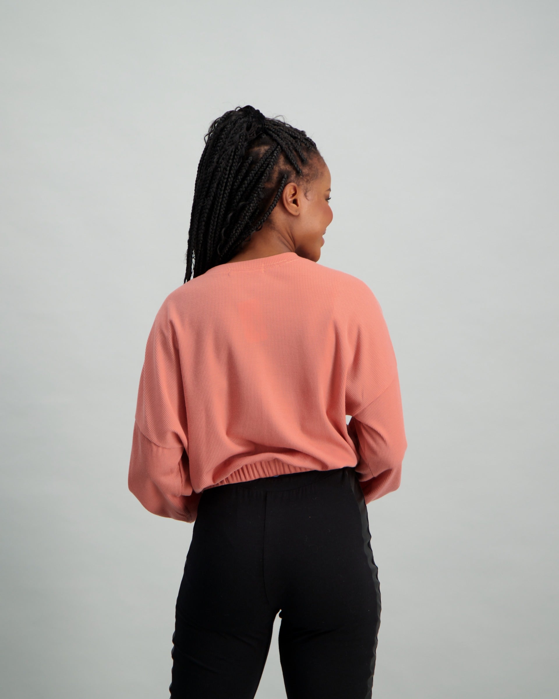 Waffle Pullover - Pink – LEGiT