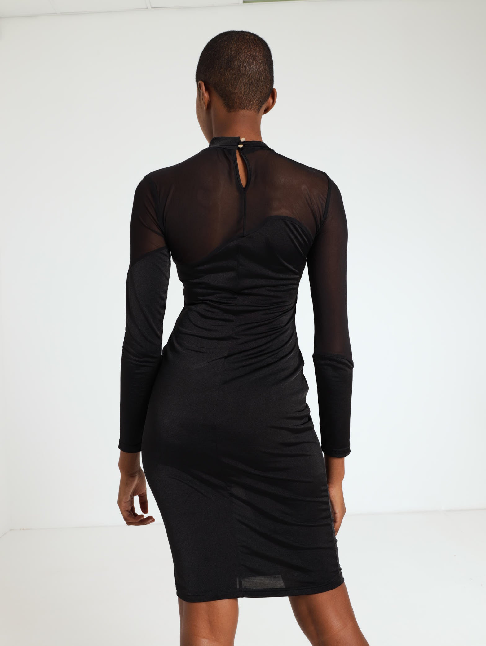 Long Sleeve Mesh Bodycon Dress LEGiT Long Sleeve Mesh Bodycon Dress LEGiT