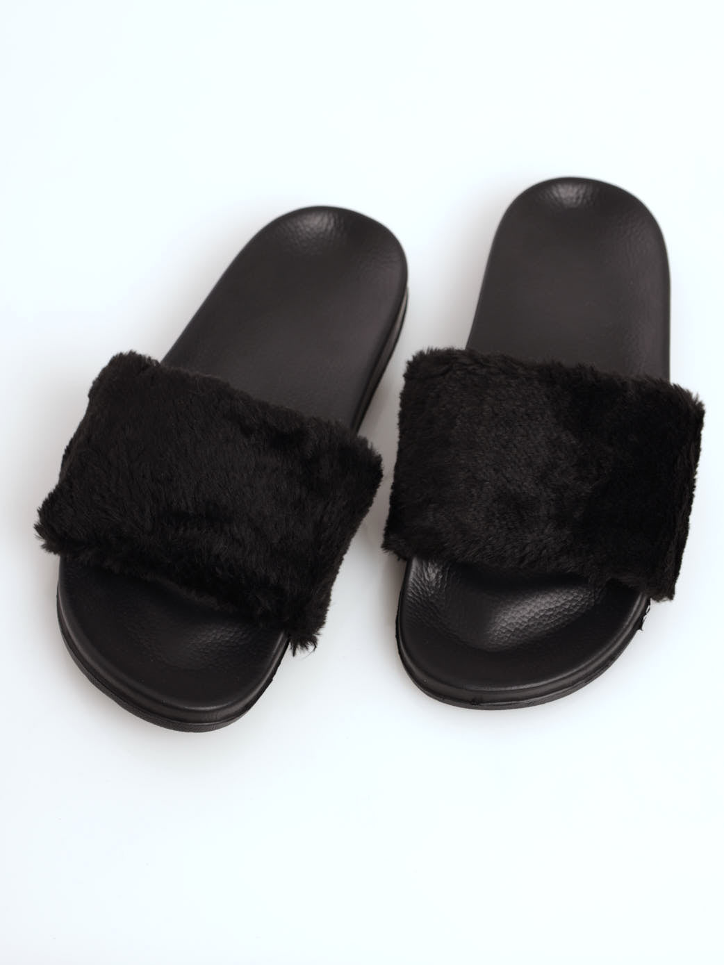 Fur Slide Sandal Black – LEGiT1