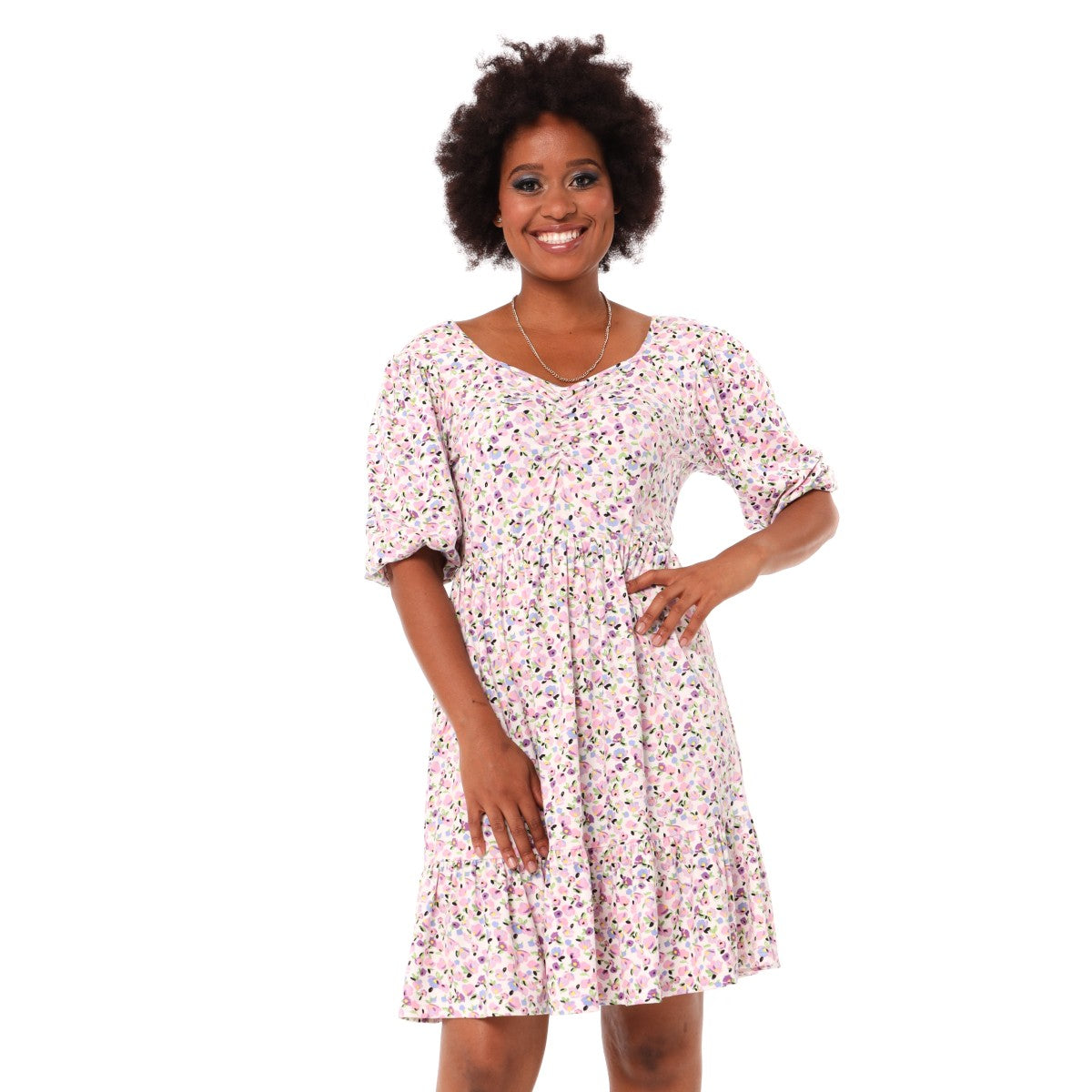 Floral Babydoll Mini Dress LEGiT